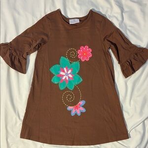 Hanna Andersson Brown Elbow Length Tunic Dress